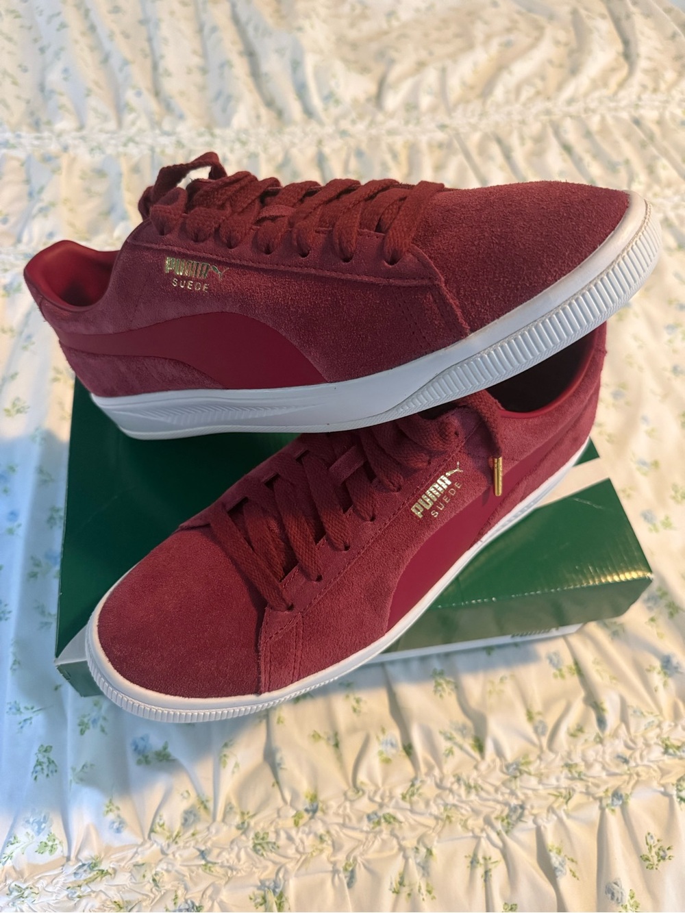NWB Rare Puma Ignite Suede Low-Top Sneakers - Tibetan Red Unisex Comfort Sole